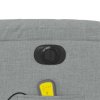 vidaXL Elektrické masážní polohovací křeslo světle šedé textil