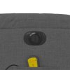 vidaXL Elektrické masážní polohovací křeslo tmavě šedé textil