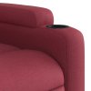 vidaXL Elektrické zvedací masážní polohovací křeslo vínové textil