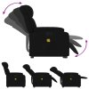 vidaXL Elektrické zvedací masážní polohovací křeslo černé textil