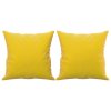 vidaXL 2místná pohovka s polštáři žlutá 120 cm samet