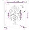 vidaXL Zahradní branka 100 x 125 cm z cortenové oceli, design stromu