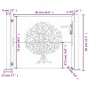 vidaXL Zahradní branka 105 x 80 cm z cortenové oceli, design stromu