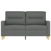 vidaXL 2místná pohovka tmavě šedá 120 cm textil