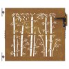 vidaXL Zahradní branka 85 x 100 cm corten ocel bambusový design
