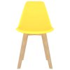 vidaXL Jídelní židle 6 ks žluté plast