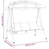 vidaXL Zahradní houpačka se stříškou zelená 198 cm textil a ocel