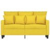 vidaXL 2místná pohovka světle žlutá 120 cm textil