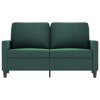 vidaXL 2místná pohovka tmavě zelená 120 cm samet
