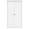 vidaXL Šatní skříň BODO bílá 99x53,5x173 cm masivní borové dřevo