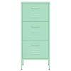 vidaXL Úložná skříň mátová 42,5 x 35 x 101,5 cm ocel