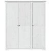 vidaXL Šatní skříň BODO bílá 146x53,5x173 cm masivní borové dřevo