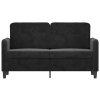 vidaXL 2místná pohovka černá 120 cm samet