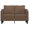 vidaXL 2místná pohovka hnědá 120 cm textil