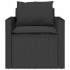 vidaXL 4dílná zahradní sedací souprava s poduškami černá polyratan