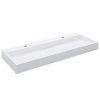 vidaXL Umyvadlo 120 x 46 x 11 cm minerální/mramorový kompozit bílé