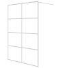 vidaXL Sprchová zástěna walk-in bílá 140 x 195 cm čiré ESG sklo