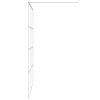 vidaXL Sprchová zástěna walk-in bílá 140 x 195 cm čiré ESG sklo