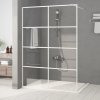 vidaXL Sprchová zástěna walk-in bílá 140 x 195 cm čiré ESG sklo