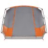 vidaXL Kempingový stan tunel pro 4 osoby šedý a oranžový nepromokavý