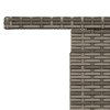 vidaXL Zahradní stůl se skleněnou deskou šedý 100x55x73 cm polyratan