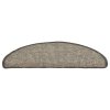 vidaXL Schodové rohože 15 ks 56 x 17 x 3 cm béžovo-šedé, půlkulaté
