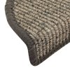 vidaXL Schodové rohože 15 ks 56 x 17 x 3 cm béžovo-šedé, půlkulaté