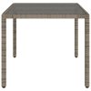 vidaXL Zahradní stůl se skleněnou deskou šedý 150x90x75 cm polyratan
