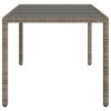 vidaXL Zahradní stůl se skleněnou deskou šedý 190x90x75 cm polyratan