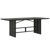 vidaXL Zahradní stůl se skleněnou deskou černý 190x80x75 cm polyratan
