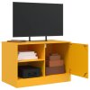 vidaXL TV skříňky 2 ks hořčicově žluté 67 x 39 x 44 cm ocel
