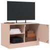 vidaXL TV skříňky 2 ks růžové 67 x 39 x 44 cm ocel