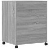 vidaXL Stojan na tiskárnu na kolečkách šedý sonoma 60 x 48 x 74 cm