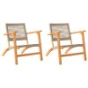 vidaXL Zahradní židle 2 ks béžové polyratan a akáciové dřevo
