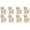vidaXL Skládací zahradní židle 8 ks 54,5x61,5x86,5 cm masivní akácie