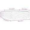 vidaXL Zahradní truhlík 80 x 80 x 26,5 cm impregnované borové dřevo