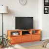 vidaXL TV skříňka voskově hnědá 140 x 37 x 50 cm masivní borové dřevo