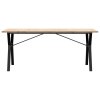 vidaXL Jídelní stůl s Y rámem 180 x 90 x 75,5 cm borové dřevo a ocel