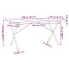 vidaXL Jídelní stůl s X rámem 140 x 80 x 75,5 cm borové dřevo a ocel