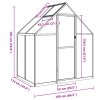 vidaXL Skleník s podkladovým rámem antracitový 169x114x195 cm hliník