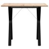 vidaXL Jídelní stůl s Y rámem 90 x 90 x 75 cm borové dřevo a ocel