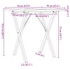 vidaXL Jídelní stůl s X rámem 70 x 70 x 75,5 cm borové dřevo a ocel