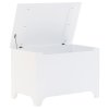 vidaXL Úložný box na kolečkách RANA bílý 80 x 49 x 54 cm borové dřevo