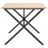 vidaXL Jídelní stůl s X rámem 180 x 90 x 75 cm borové dřevo a ocel