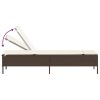 vidaXL Zahradní lehátka s poduškami 2 ks hnědá polyratan