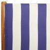 vidaXL Polohovací zahradní židle 4 ks modré a bílé textil a masiv