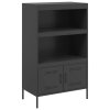 vidaXL Skříň highboard černá 68 x 39 x 113 cm ocel