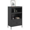 vidaXL Skříň highboard černá 68 x 39 x 113 cm ocel