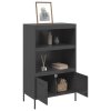 vidaXL Skříň highboard černá 68 x 39 x 113 cm ocel