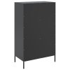 vidaXL Skříň highboard černá 68 x 39 x 113 cm ocel